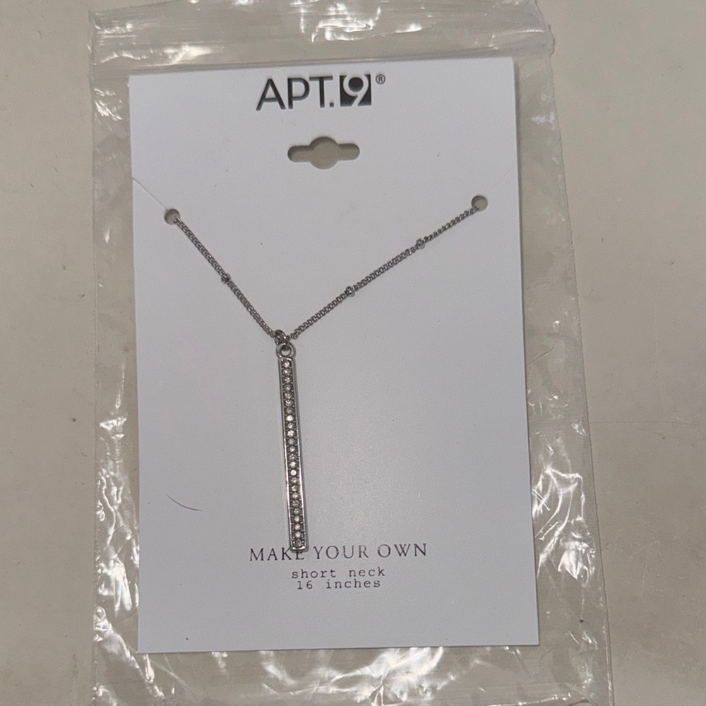 Apt. 9 Silver Bar Pendant Necklace